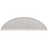 vidaXL Stufenmatten Selbstklebend Sisal-Optik 30Stk. 56x17x3cm Silbern