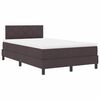 vidaXL Boxspringbett mit Kissen Dunkelbraun 120 x 200 cm Stoff
