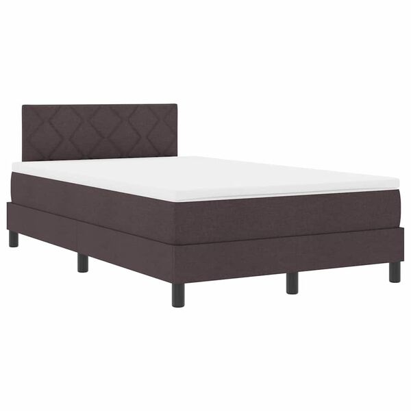 vidaXL Boxspringbett mit Kissen Dunkelbraun 120 x 200 cm Stoff