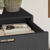 vidaXL Gartenschrank Schwarz 55x55x111 cm Poly Rattan