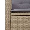 vidaXL 5-tlg. Garten-Essgruppe mit Kissen Beige Poly Rattan