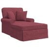 vidaXL Chaise Lounge mit Rock 3 Stk. Weinrot Stoff 91 x 157 x 91 cm