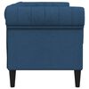 vidaXL Chesterfield-Sofa 2-Sitzer Blau Stoff