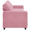 vidaXL | 3-Sitzer-Sofa | mit Kissen Rosa Samt