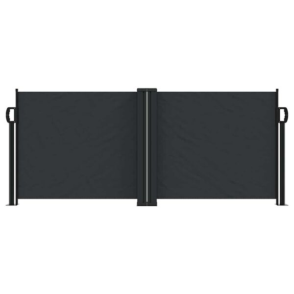 vidaXL Seitenmarkise Ausziehbar Schwarz 100x600 cm