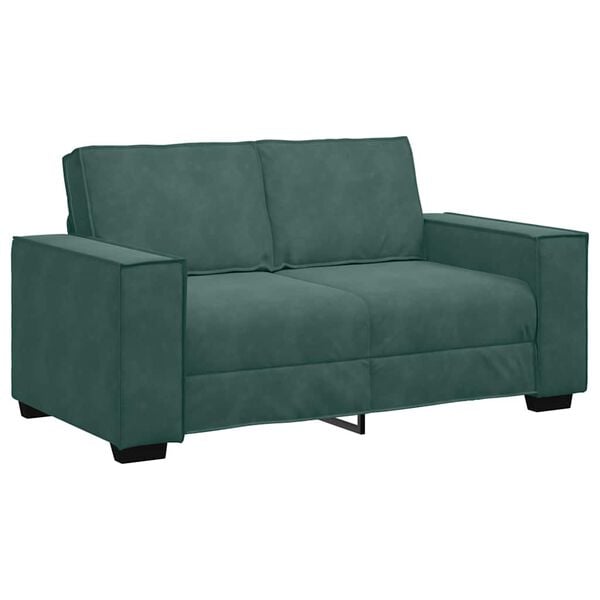 vidaXL 2-Sitzer-Sofa Dunkelgr&uuml;n 160x78x84 cm Samt