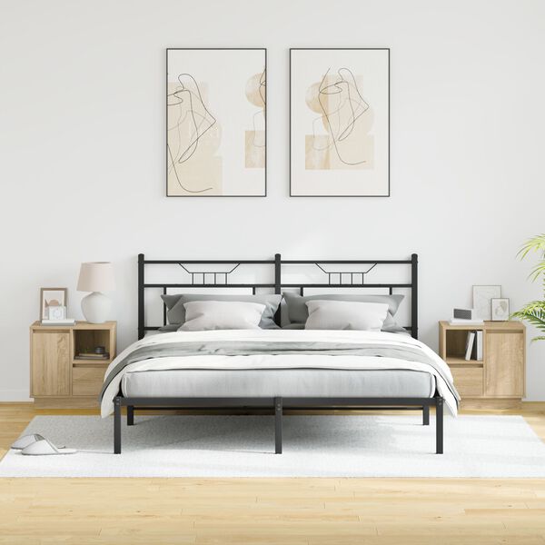 vidaXL Nachttisch 2 pcs Sonoma-Eiche 50 x 34,5 x 50 cm Holzwerkstoff