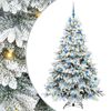 vidaXL K&uuml;nstlicher Weihnachtsbaum mit 300 LEDs Wei&szlig; 180 cm PE und PVC