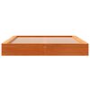 vidaXL Massivholzbett ohne Matratze Wachsbraun 140x200 cm Kiefernholz