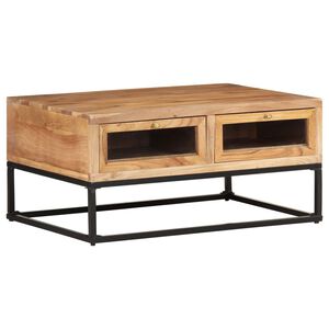 vidaXL Couchtisch 90x60x40 cm Massivholz Akazie