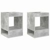 vidaXL Beistelltisch 2 pcs Beton Grau 40 x 40 x 56 cm Holzwerkstoff