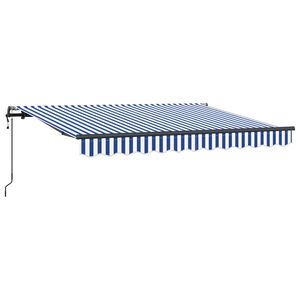 vidaXL Ausziehbare Markise Blau 250 x 200 cm Stoff