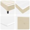 vidaXL Boxspringbett mit Matratze Creme 200 x 180 cm Polyester
