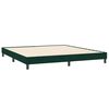 vidaXL Boxspringbett mit Matratzen Dunkelgr&uuml;n 200x210 cm Samt