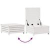 vidaXL 4-tlg. Garten-Lounge-Set mit Kissen Weiß Massivholz Kiefer