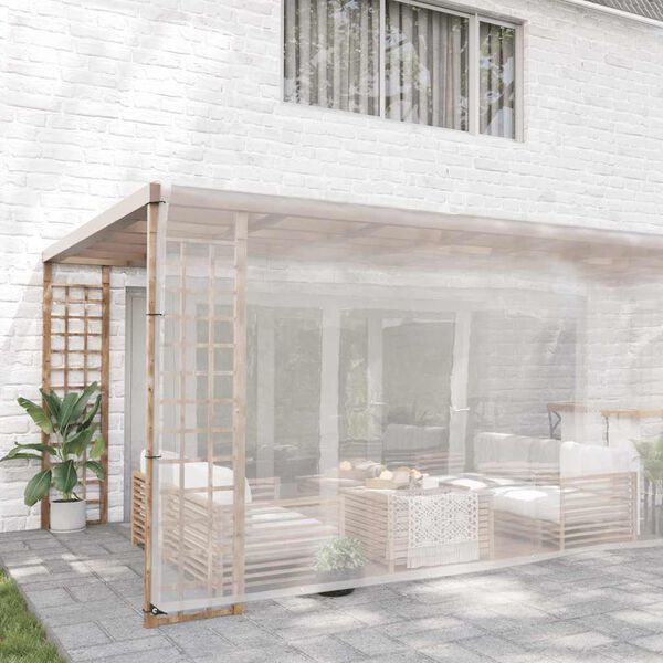 vidaXL Transparente Plane mit Ösen 6x12 m Polyethylen