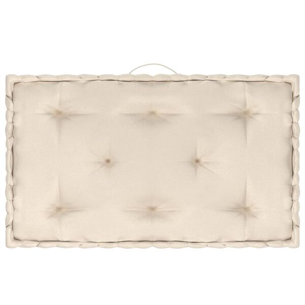 vidaXL Palettenkissen 7-tlg. Beige Baumwolle