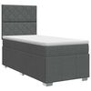 vidaXL Boxspringbett mit Matratze Dunkelgrau Einzeln Stoff