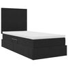 vidaXL Bett mit Stauraum und LED mit LED Schwarz 100 x 200 cm Samt
