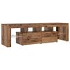vidaXL TV-Schrank mit LED Altholz-Optik 140x36,5x40 cm Holzwerkstoff