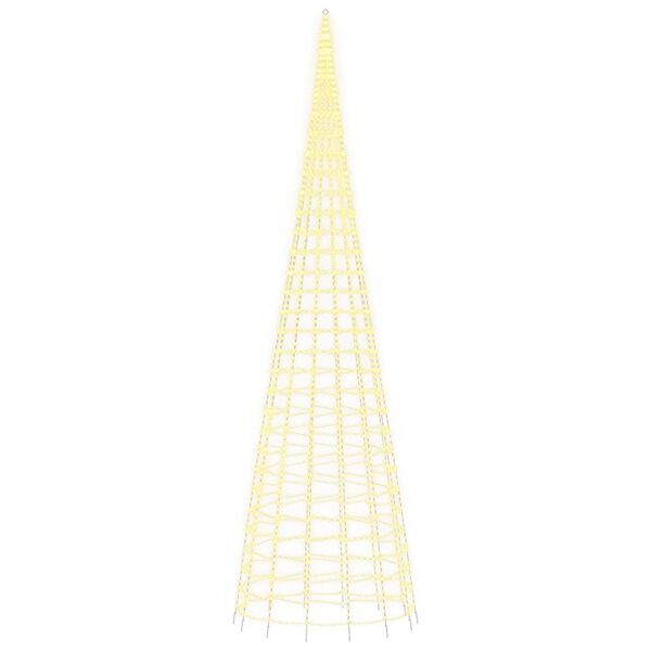 vidaXL LED-Weihnachtsbaum f&uuml;r Fahnenmast 3000 LEDs Warmwei&szlig; 800 cm