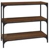 vidaXL B&uuml;cherregal Braun Eichen-Optik 80x33x70,5cm Holzwerkstoff Stahl