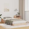vidaXL Bettrahmen Braun 90 x 220 cm Massives Kiefernholz