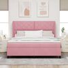 vidaXL Boxspringbett mit Matratze Rosa 200 x 180 cm Polyester