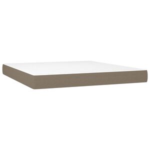 vidaXL Taschenfederkernmatratze Mittel Taupe 160x200x20 cm Stoff