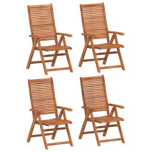 vidaXL Gartenst&uuml;hle 4 Stk. Verstellbar 56x72x107 cm Massivholz Akazie