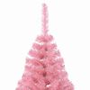 vidaXL K&uuml;nstlicher vorbeleuchteter Weihnachtsbaum Rosa 180 cm PVC