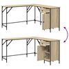 vidaXL Schreibtisch Sonoma-Eiche 141x141x75 cm Holzwerkstoff