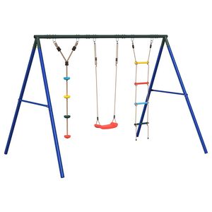 vidaXL Schaukel-Set mit Schaukelsitz Strickleiter und Kletterschaukel