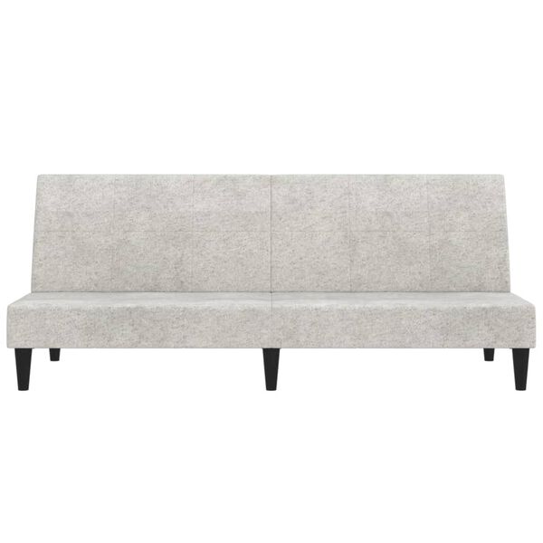 vidaXL Schlafsofa 2-Sitzer Hellgrau Mikrofasergewebe