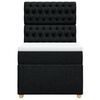 vidaXL Boxspringbett mit Matratze Schwarz 90x190 cm Stoff
