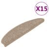 vidaXL Stufenmatten 15 Stk. 65x21x4 cm Braun Halbrund Gro&szlig;
