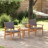 vidaXL Gartenstuhl mit Kissen 2 pcs Braun Massivholz Akazie