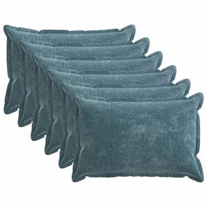 vidaXL Kissenbezug 6 pcs HOUTEN Blau 50 x 70 cm Chenille-Stoff
