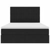 vidaXL Bett mit Stauraum und LED mit LED Schwarz 140 x 200 cm Samt