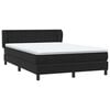 vidaXL Boxspringbett mit Matratze Schwarz 160x210 cm Samt