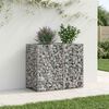 vidaXL Gabionen Hochbeet Silber 90 x 50 x 80 cm Verzinkter Stahl