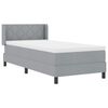 vidaXL Boxspringbett mit Matratze Hellgrau 190 x 90 cm Polyester