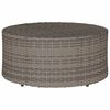 vidaXL Couchtisch f&uuml;r drau&szlig;en Grau &Oslash; 68 x 30 cm Poly-Rattan