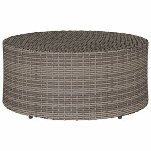 vidaXL Couchtisch f&uuml;r drau&szlig;en Grau &Oslash; 68 x 30 cm Poly-Rattan