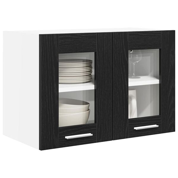 vidaXL H&auml;ngeschrank Schwarz Eichen-Optik 60 x 31 x 40 cm Holzwerkstoff