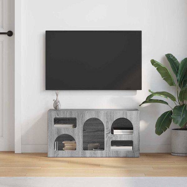 vidaXL TV-Schr&auml;nk Graues Sonoma 80 x 35 x 40 cm Holzwerkstoff