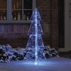 vidaXL Weihnachtsbaum mit 100 LEDs Blau 120 cm Acryl