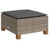 vidaXL 8-tlg. Garten-Sofagarnitur mit Kissen Grau Poly Rattan