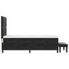vidaXL Boxspringbett mit Matratze Schwarz 90 x 190 cm Samt