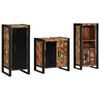 vidaXL Badezimmerm&ouml;bel-Set mit Regal 3 pcs Massives upgecyceltes Holz